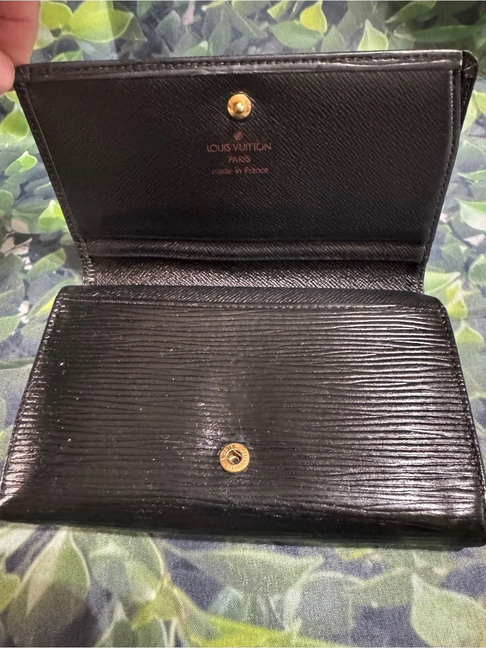 Louis Vuitton Black Epi Leather Bi-Fold Wallet